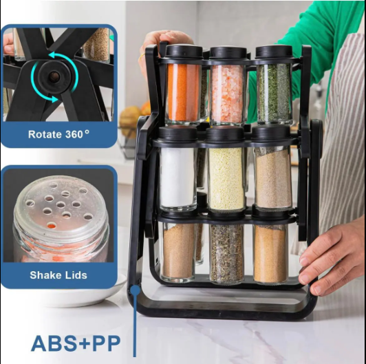 Revolving Rotating Spice Rack Set