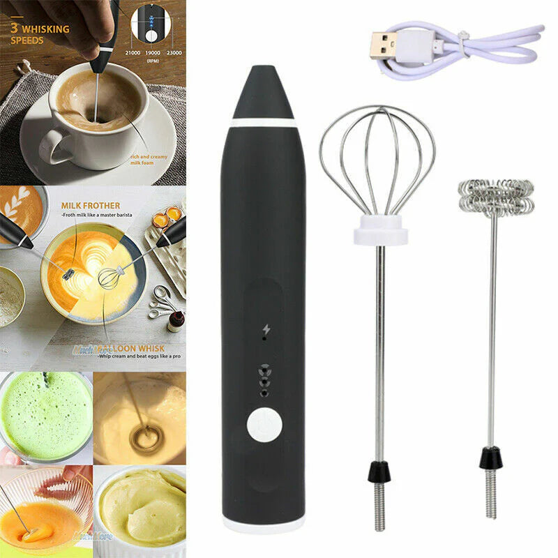 2 in 1 Handheld Whisk & Drink Mixer For Coffee