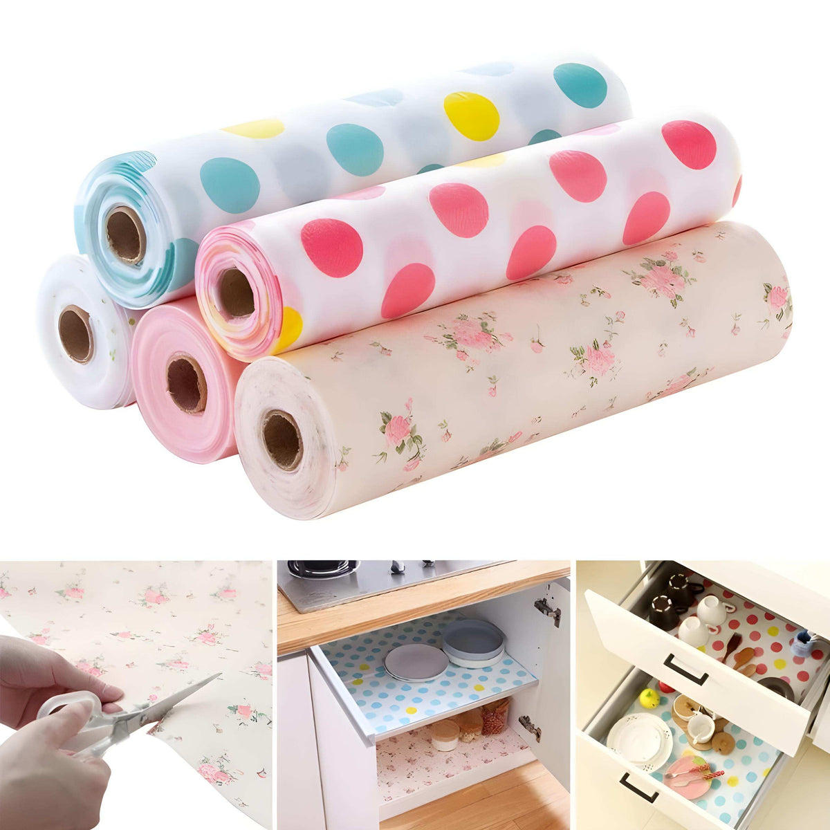 Anti Slip Foamic Sheets For Shelves Wardrobe Kitchen Cabinet Fridge, Table (Random Design)