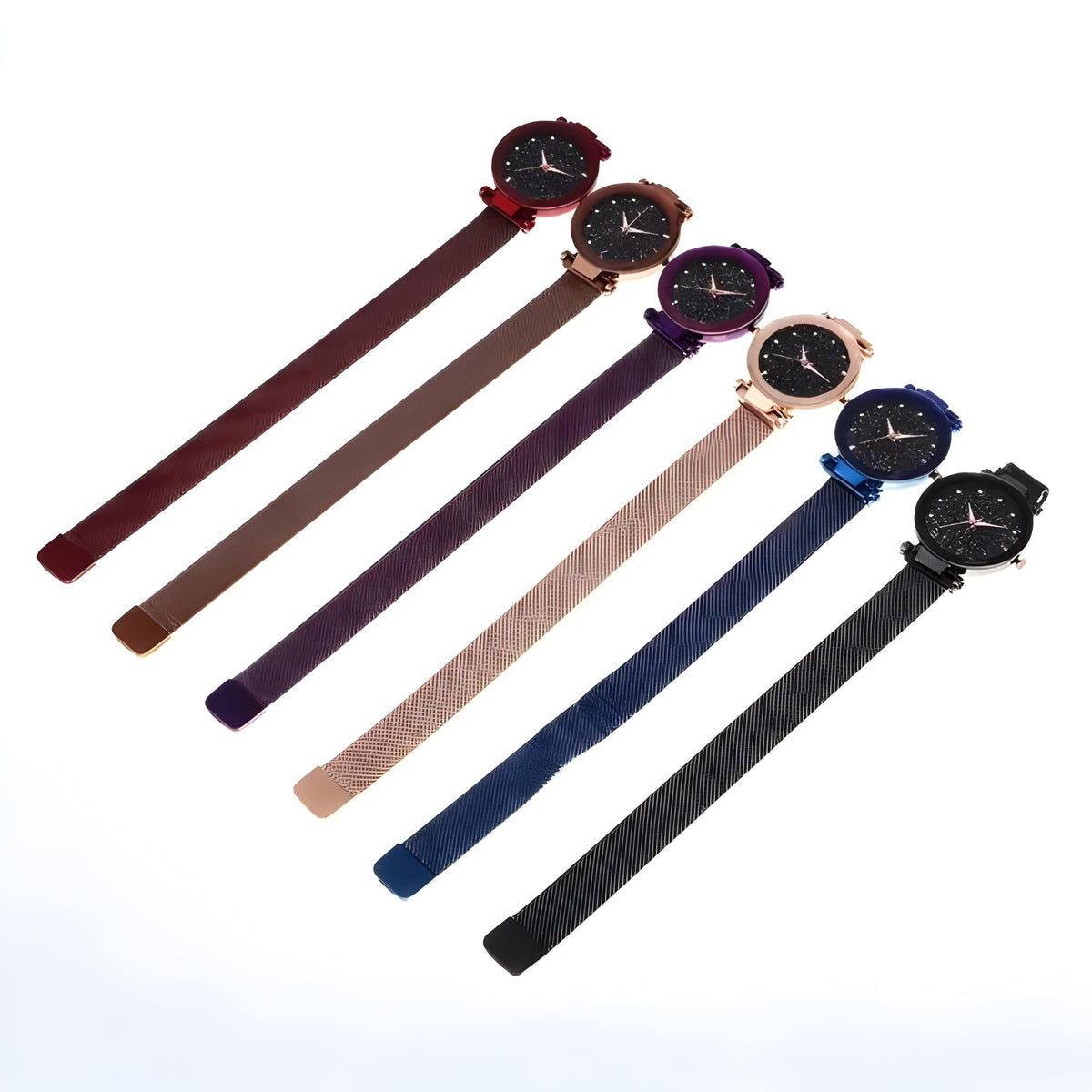 Magnet Chain Elegant Women Wrist Watch (Pack Of 2)