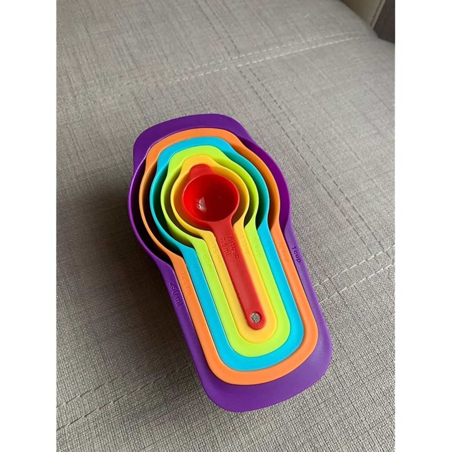 Multi Color Measuring Cup And Spoon Set – 6pcs (Random Color)