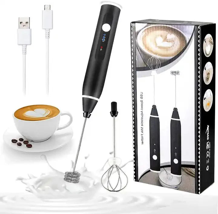 2 in 1 Handheld Whisk &amp; Drink Mixer For Coffee