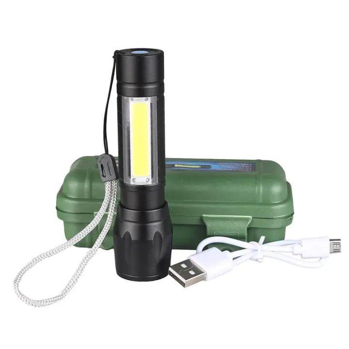 Mini Rechargeable Torch With Side Light & Waterproof