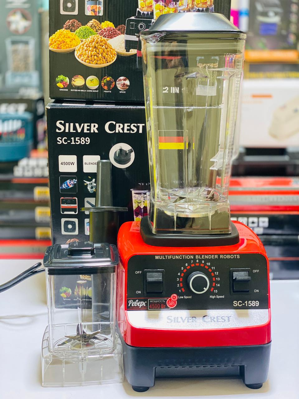 Silver Crest 2-in-1 Heavy Duty Electric Blender Juicer with 2L Jug & Powerful Grinder – Smoothies, Shakes & Ice Crushing