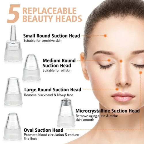 Electric Face Vacuum Blackhead & Pore Cleaner — Deep Cleansing Tool for Nose & Face