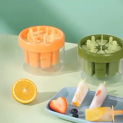 Plastics Ice Cream Mold DIY Dessert Popsicle Moulds Tray Ice Cube Maker