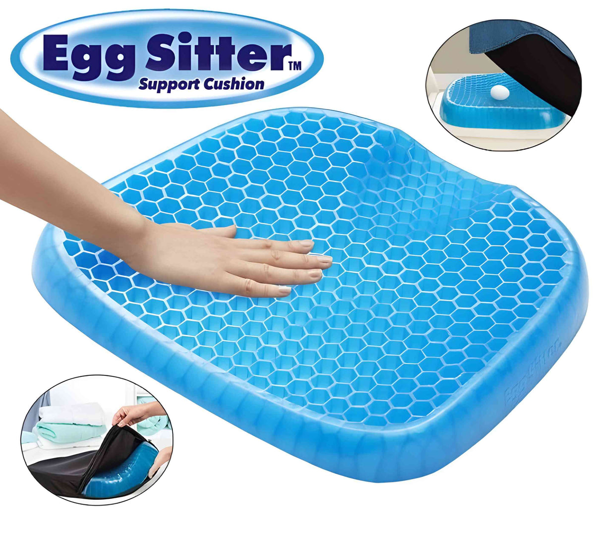 Non Slip Egg Sitter Gel Seat Cushion Soft Sitting Support Pad Cushion for Car and Office Chair Seat Pads
