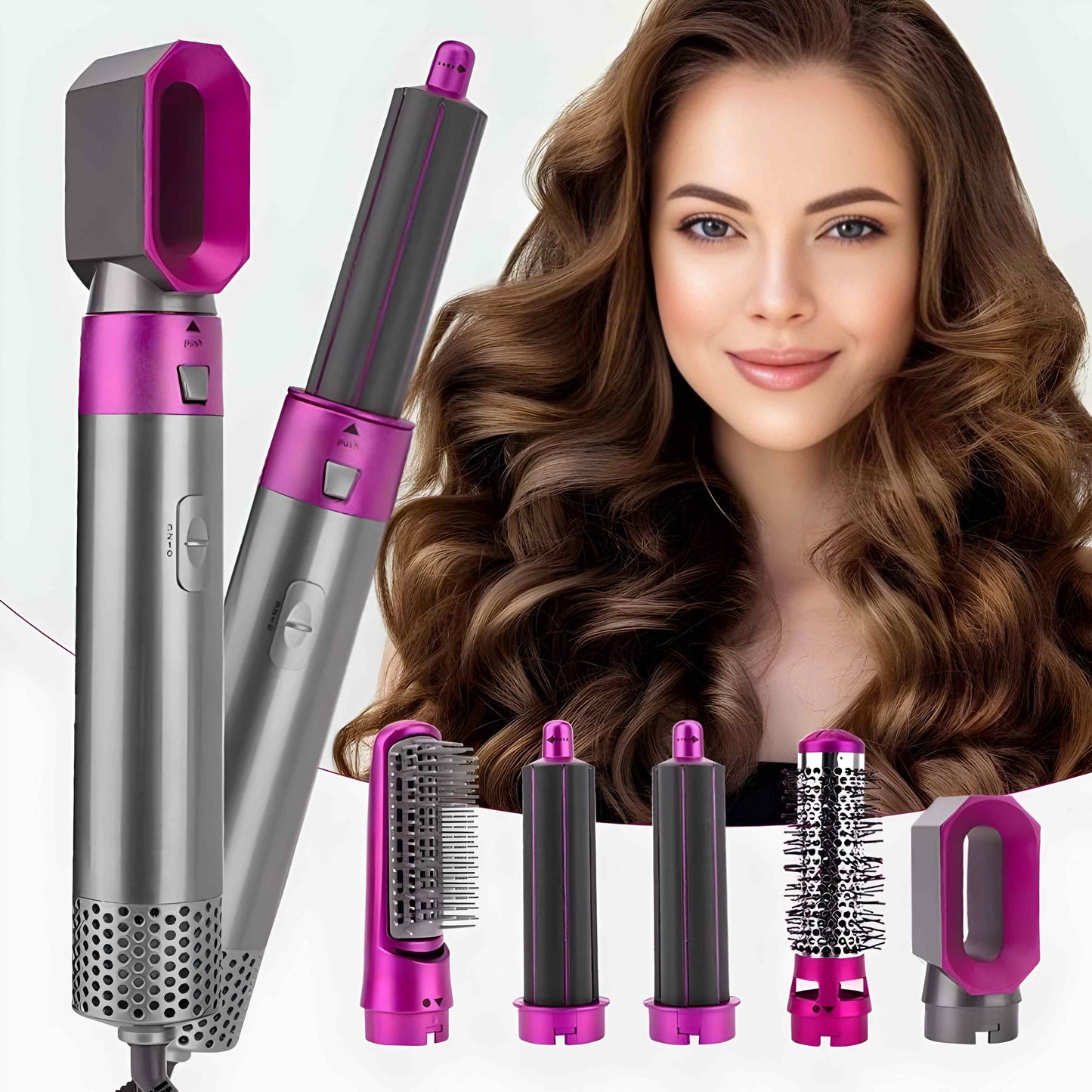 5 in 1 Electric Hot Air Brush Straightener and Dryer