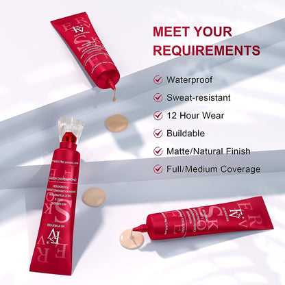 FV Skin Liquid Foundation Waterproof Glass Skin Korean
