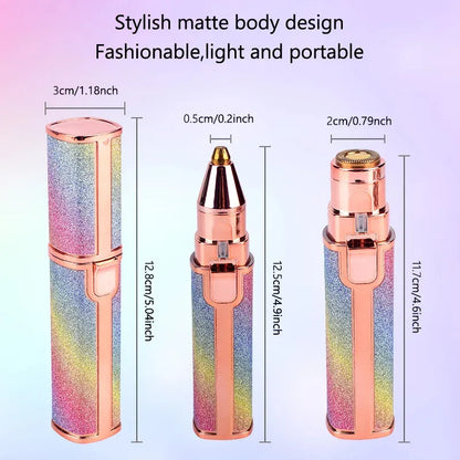 2-in-1 Rechargeable Hair Remover & Eyebrow Trimmer with LED