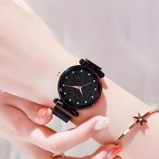 Magnet Chain Elegant Women Wrist Watch (Pack Of 2)