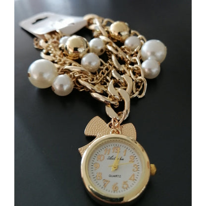 Luxury Pearls Bracelet Wrist Watch