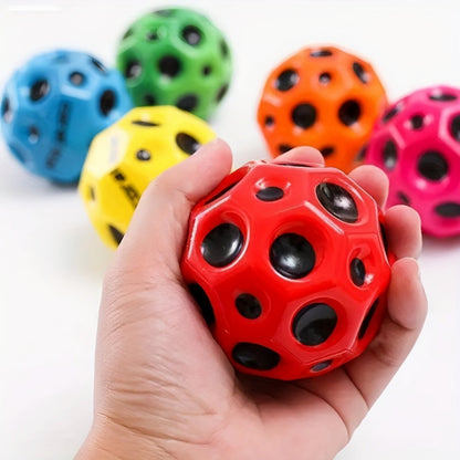 Super High Bouncing Colorful Space Moon Ball Random Color (Pack Of 2)