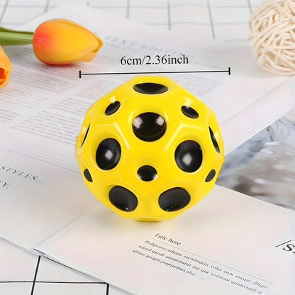 Super High Bouncing Colorful Space Moon Ball Random Color (Pack Of 2)