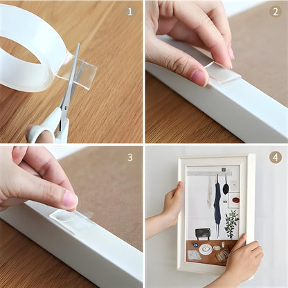 Imported Washable Reusable Nano Double Sided Transparent Tape