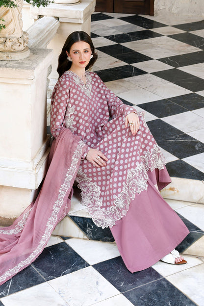ASH ROSE -3PC (SHIRT, TROUSER & DUPATTA)
