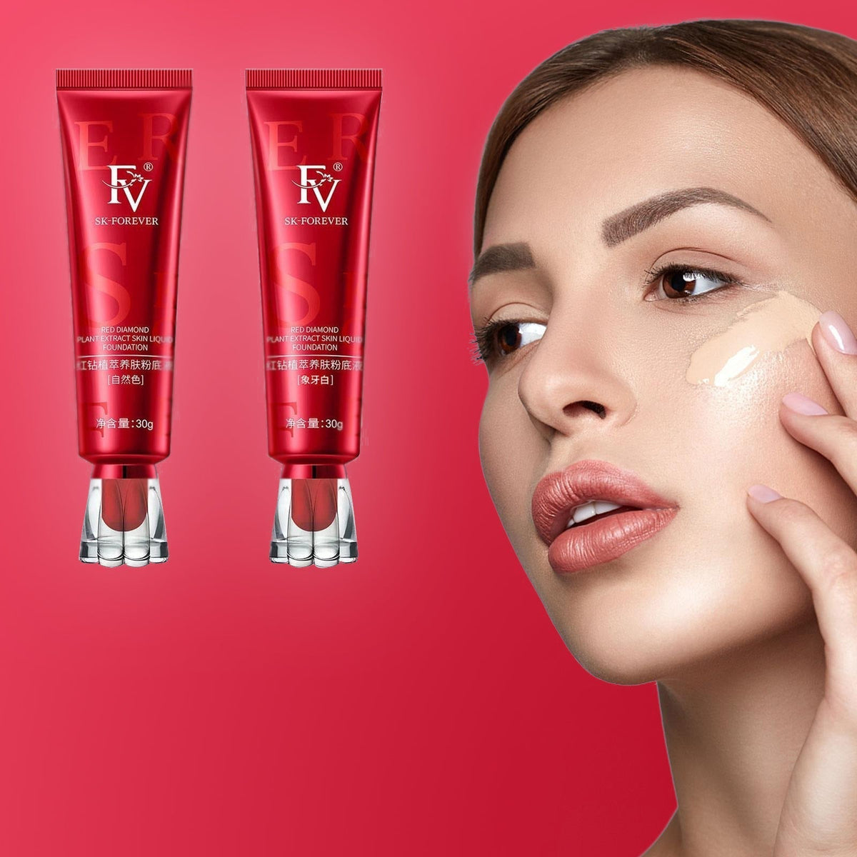 FV Skin Liquid Foundation Waterproof Glass Skin Korean
