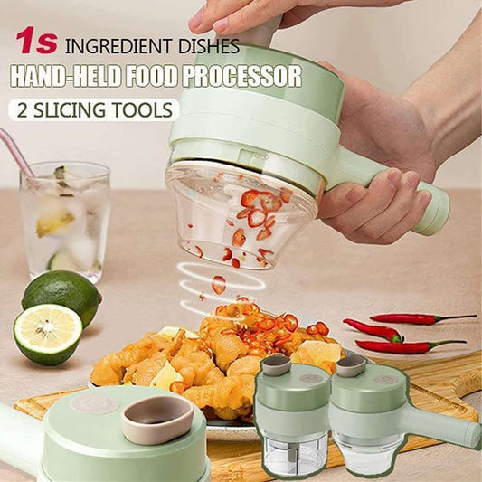 GlobalKart 4 in1 Multifunctional Electric Vegetable Chopper and Slicer set