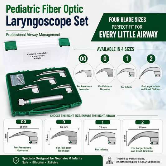 Baby Fiber Optic Laryngoscope - 4 Blade